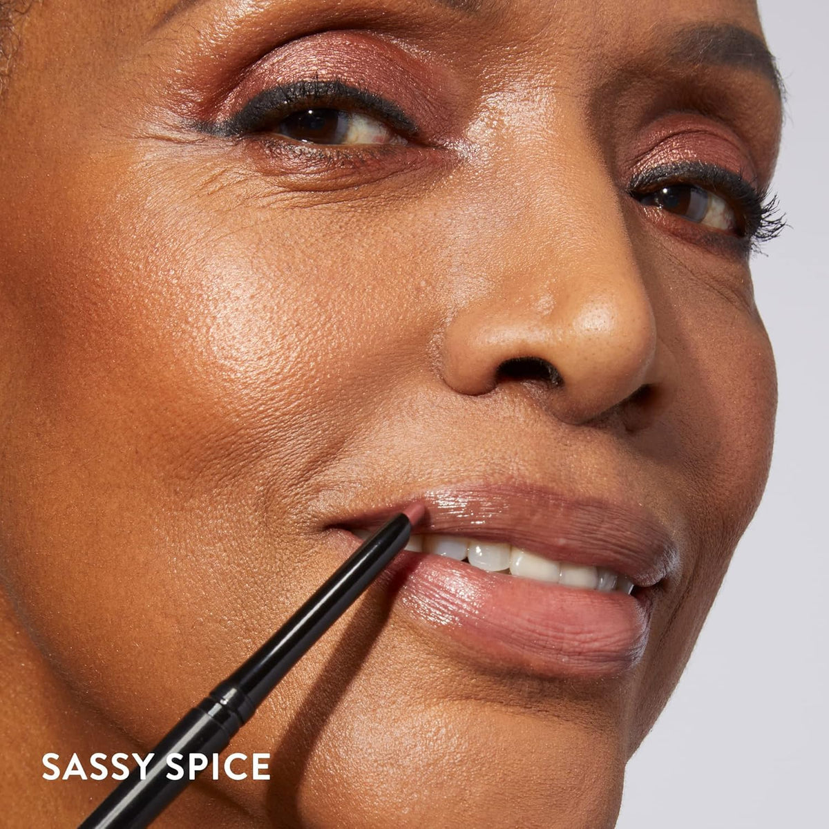 LAURA GELLER NEW YORK Modern Classic Waterproof Lip Liner Sassy Spice with lipstick