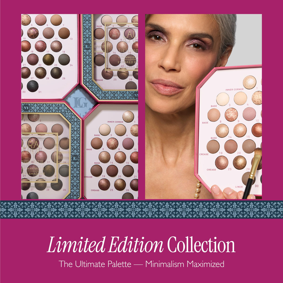 LAURA GELLER NEW YORK Ultimate Palette close-up of marbleized shades