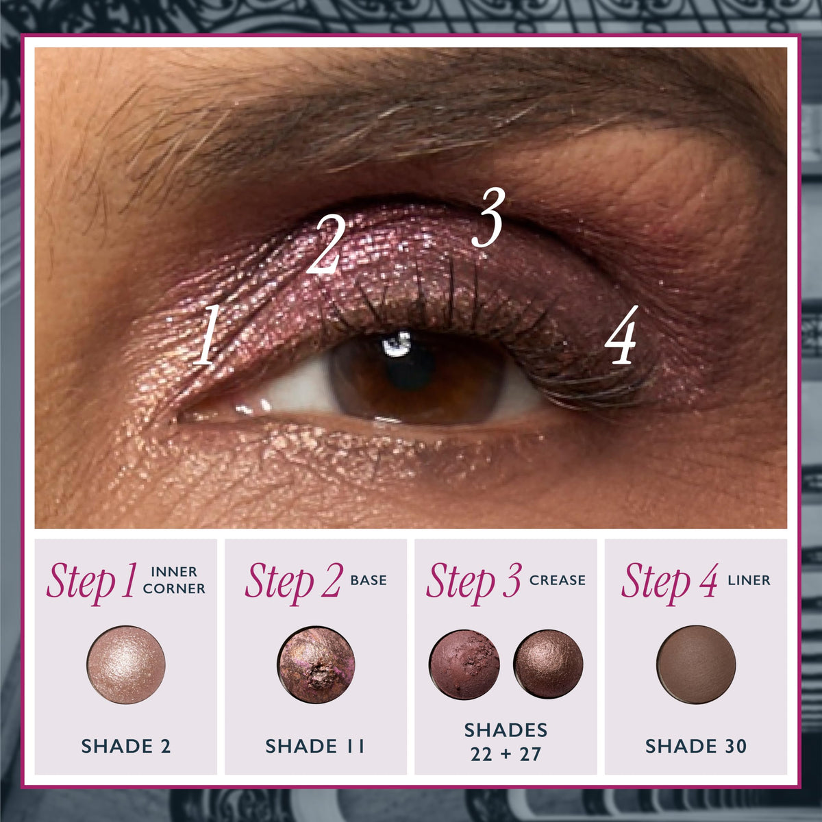 LAURA GELLER NEW YORK Ultimate Palette with swatches of eyeshadow shades