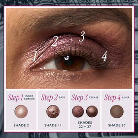 LAURA GELLER NEW YORK Ultimate Palette with swatches of eyeshadow shades
