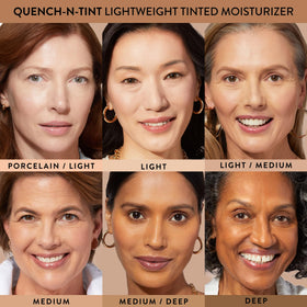 LAURA GELLER Quench-n-Tint Tinted Moisturizer application with brush