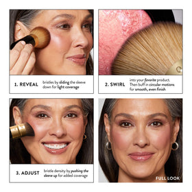 LAURA GELLER Retractable Kabuki Brush showing bristle detail