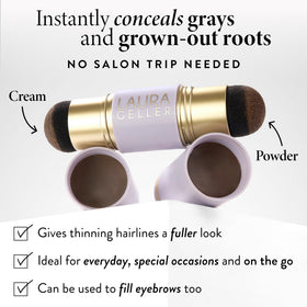 LAURA GELLER Root Touch-Up applicator showing cream and powder