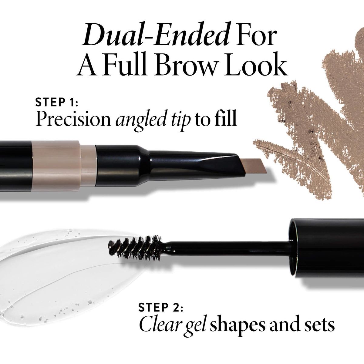 LAURA GELLER Sculpt-n-Stay eyebrow gel applied on brows
