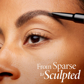 LAURA GELLER Sculpt-n-Stay eyebrow pencil in use on model