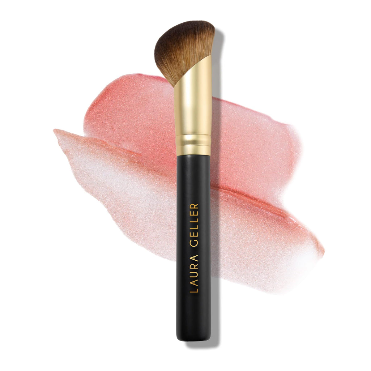 LAURA GELLER Sculpting Face Brush front view with angled bristles