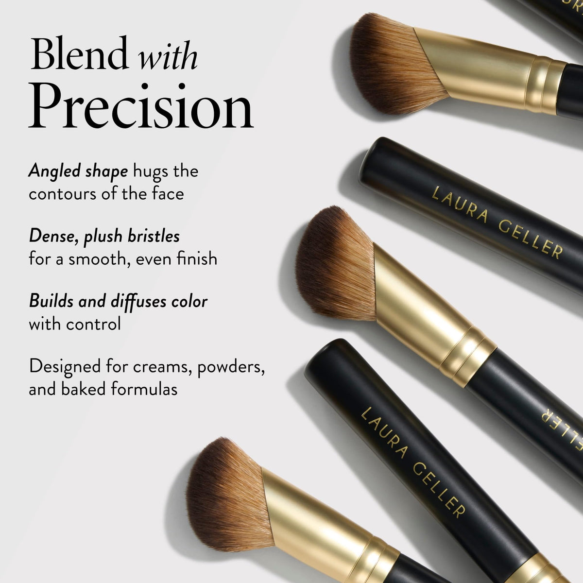 LAURA GELLER Sculpting Face Brush in use on a model's face