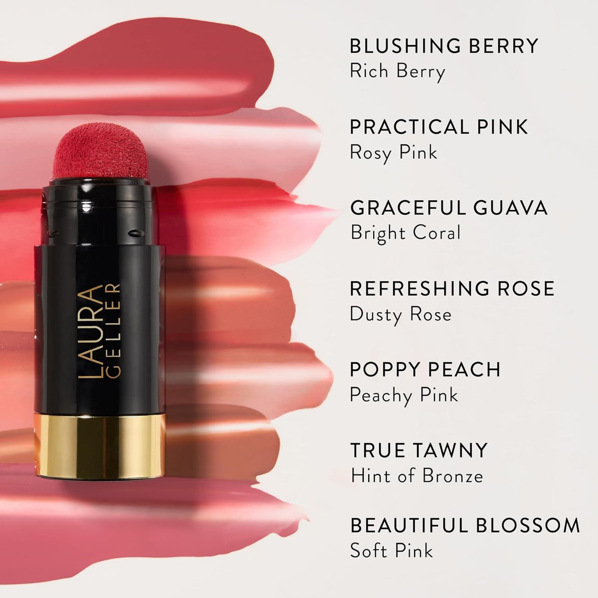 LAURA GELLER Serum Blush Tint blended on cheeks