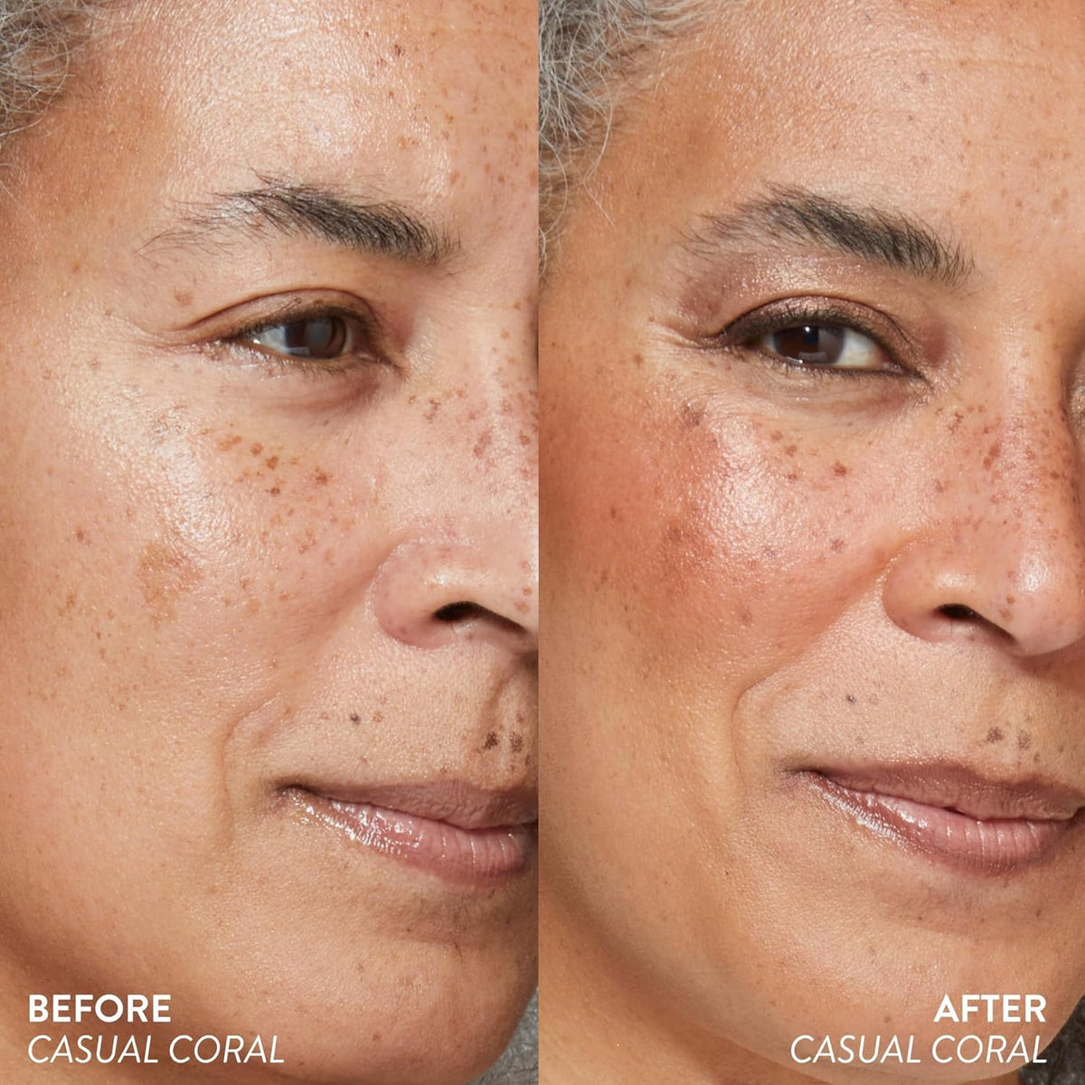 LAURA GELLER Serum Blush Tint Casual Coral applicator close-up