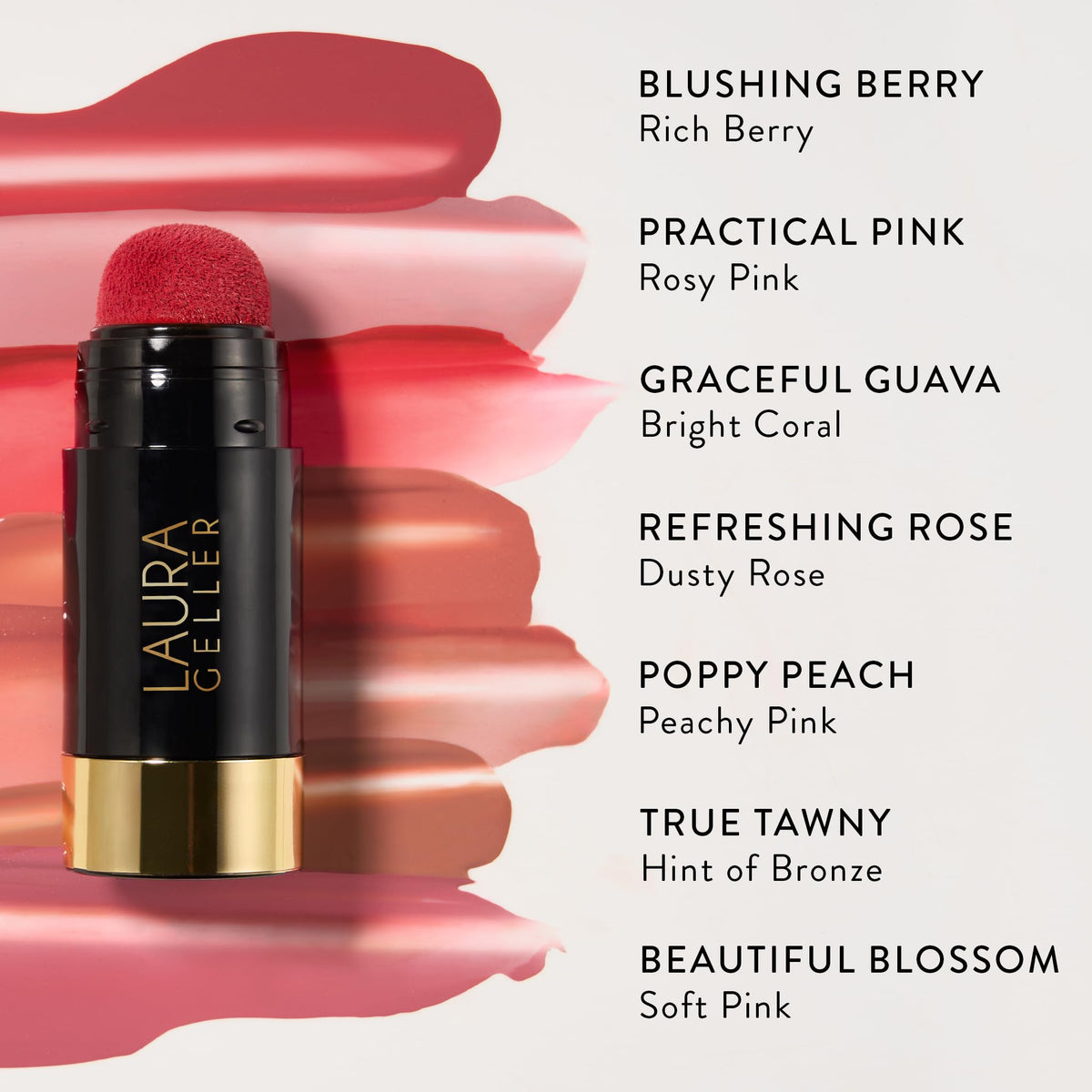 LAURA GELLER Serum Blush Tint Poppy Peach with brush