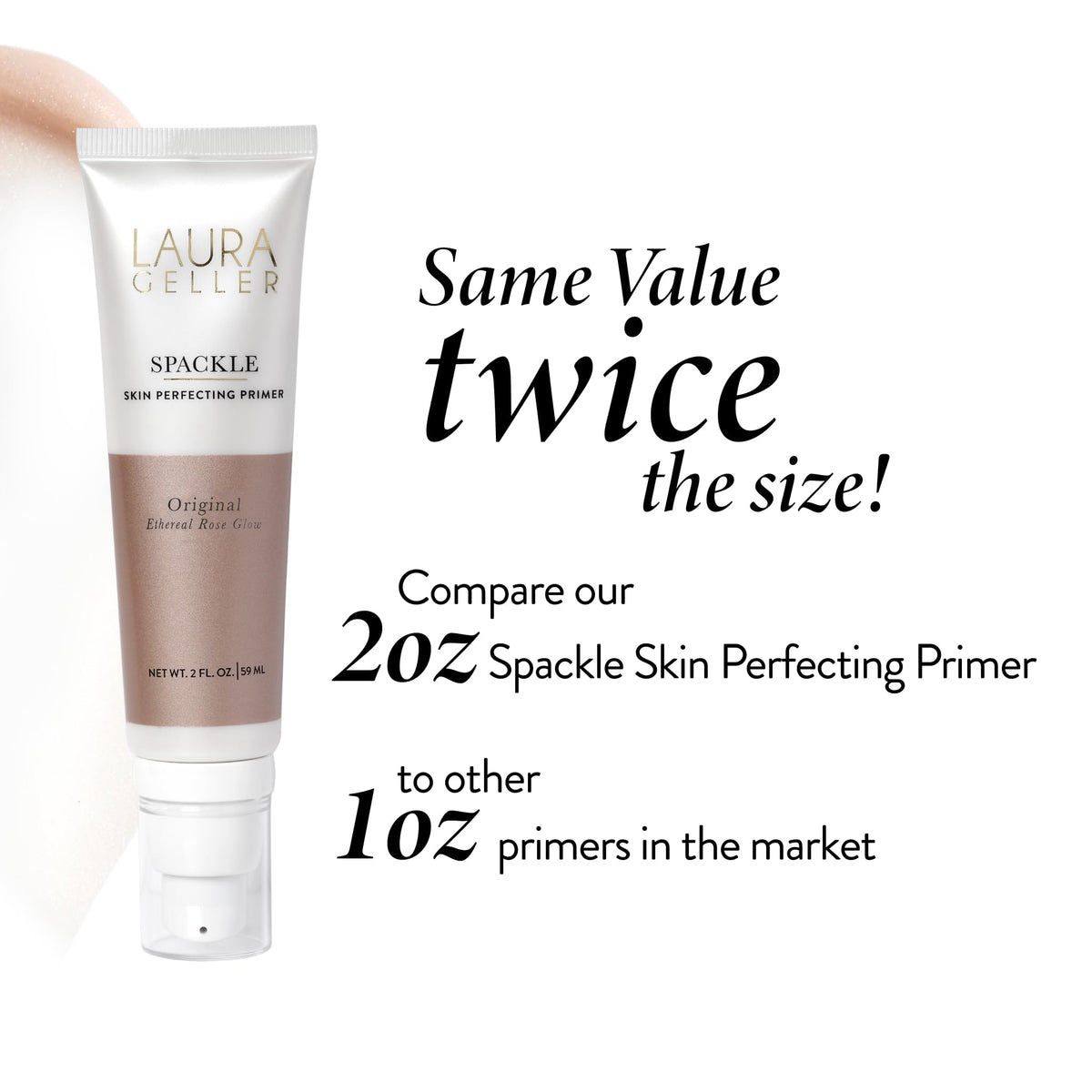 LAURA GELLER Spackle Makeup Primer Ethereal Rose Glow with makeup products