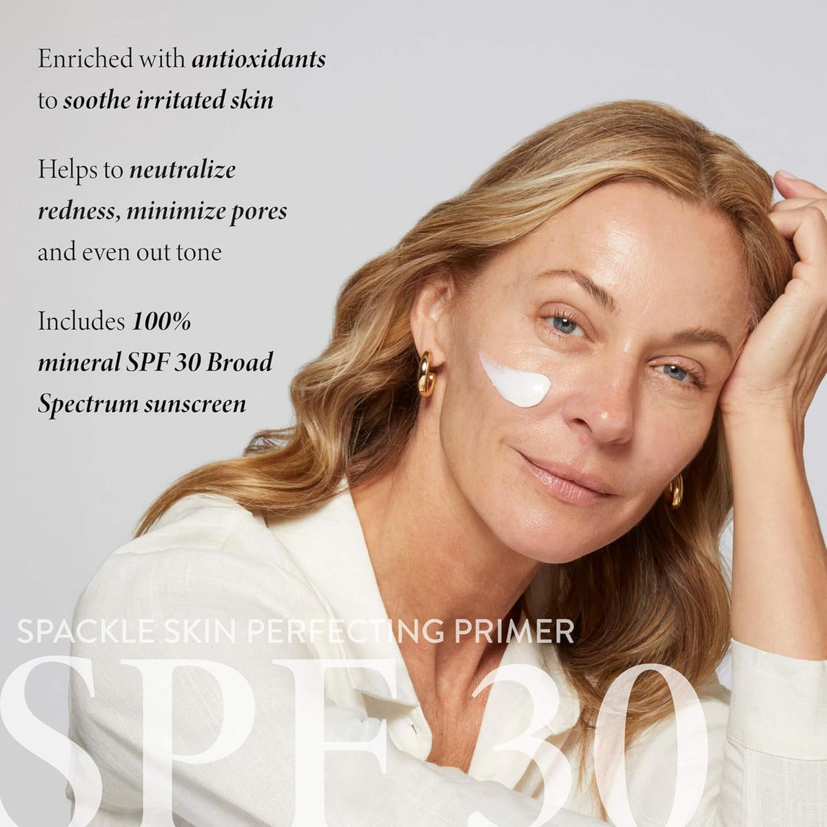 LAURA GELLER Spackle Makeup Primer SPF 30 application