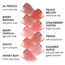 LAURA GELLER Sugared Maple Lipstick applied on lips