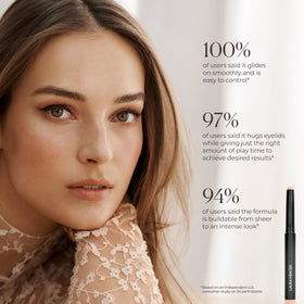 Laura Mercier Caviar Stick Cream Eyeshadow Café Noir applied on eyelid