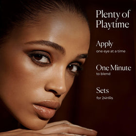 Laura Mercier Caviar Stick Cream Eyeshadow Duo Set in use during makeup application