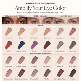 Laura Mercier Caviar Stick Cream Eyeshadow Mini Rosegold with other makeup products