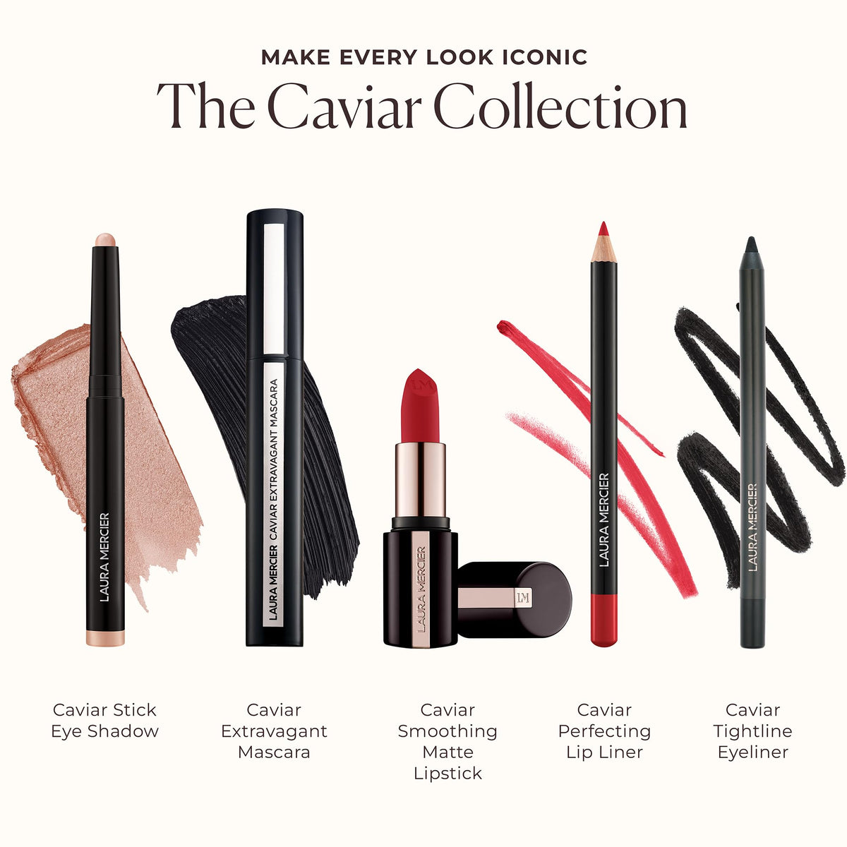 Laura Mercier Matte Caviar Stick Eye Color Vanilla Kiss applied on eyelid