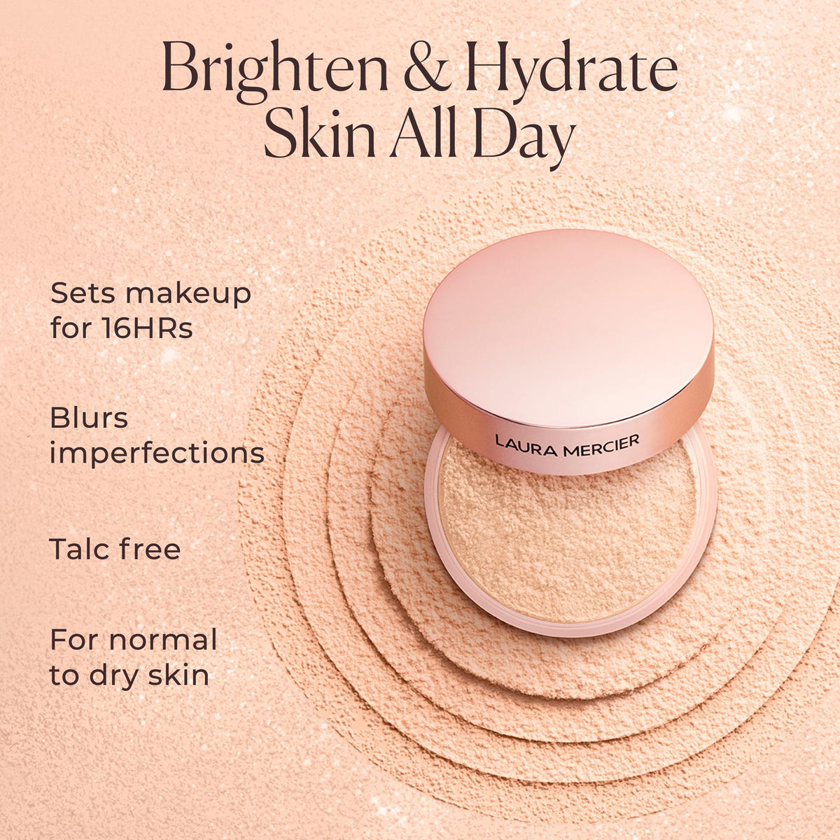 Laura Mercier Translucent Loose Setting Powder on skin swatch