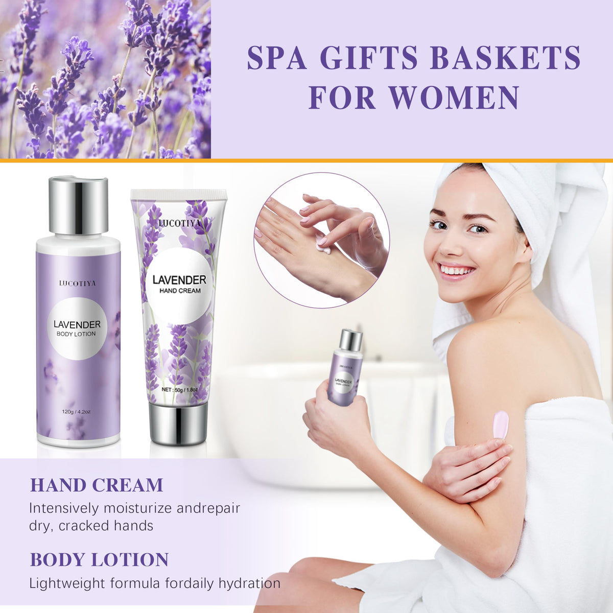 Lavender candle and soap from LUCOTIYA Spa Gift Set