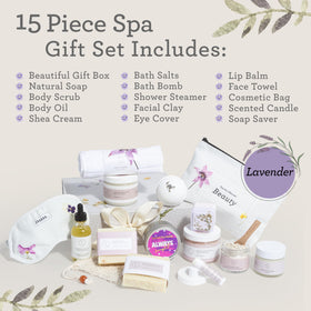 Lavender natural soap bar from Lizush Luxury Spa Gift Set