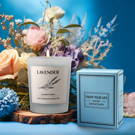 Lavender-scented candle from Eletorot gift basket