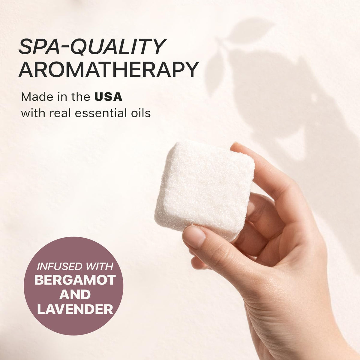 Lavender Shower Steamer close-up showing texture