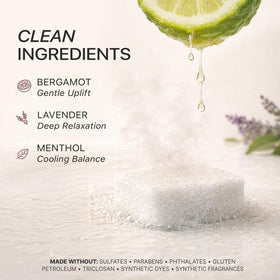 Lavender Shower Steamer dissolving in water