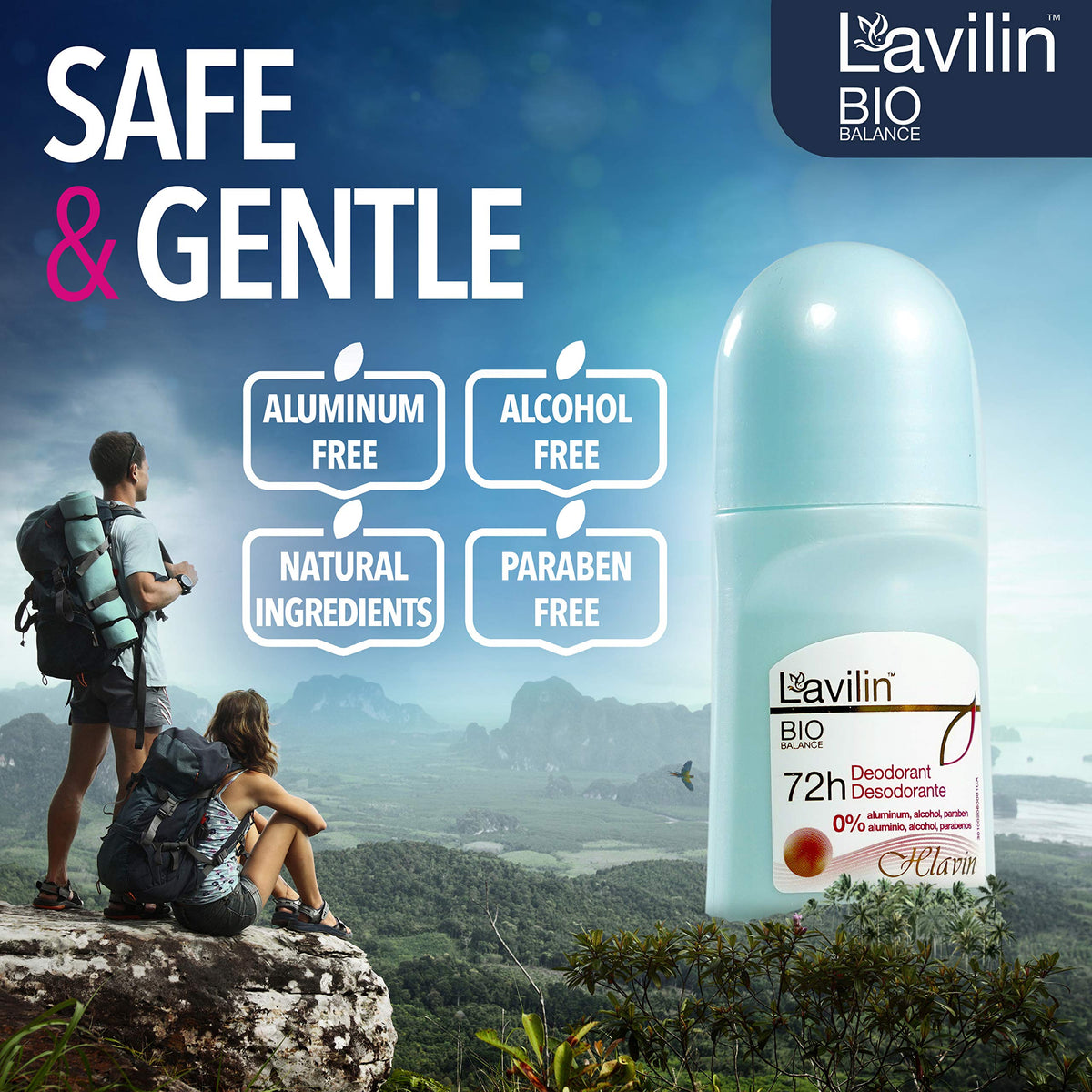 Lavilin Roll-On Deodorant close-up of roll-on applicator