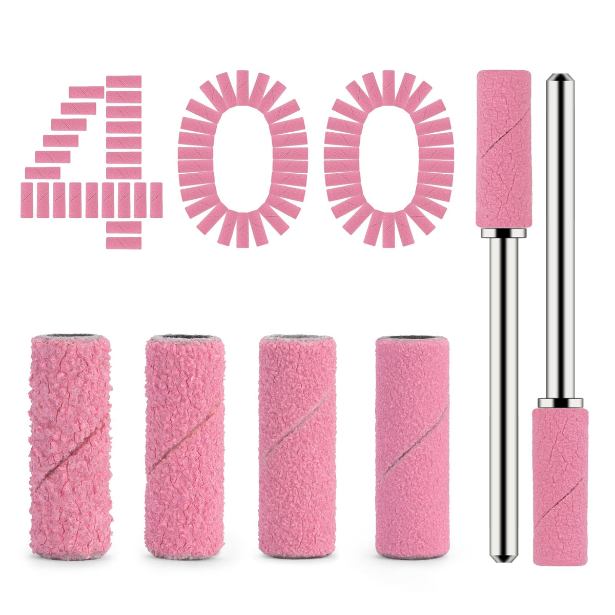 Lavinda Nail Drill Bits 400 Piece Set with various grit options