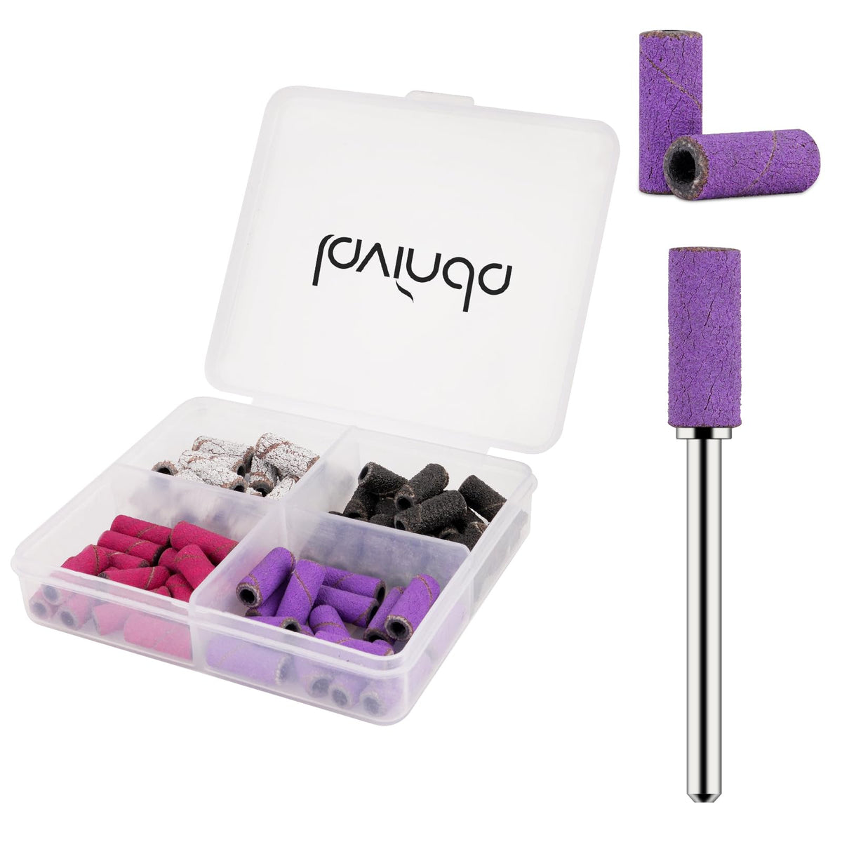 Lavinda Nail Drill Bits multicoloured sanding bands front view
