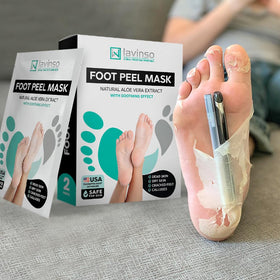 Lavinso Foot Peeling Mask texture on skin