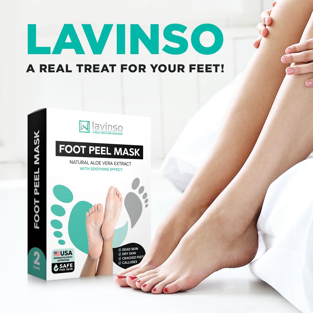 Lavinso Foot Peeling Mask with soothing texture