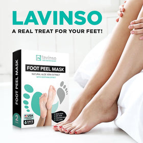 Lavinso Foot Peeling Mask with soothing texture