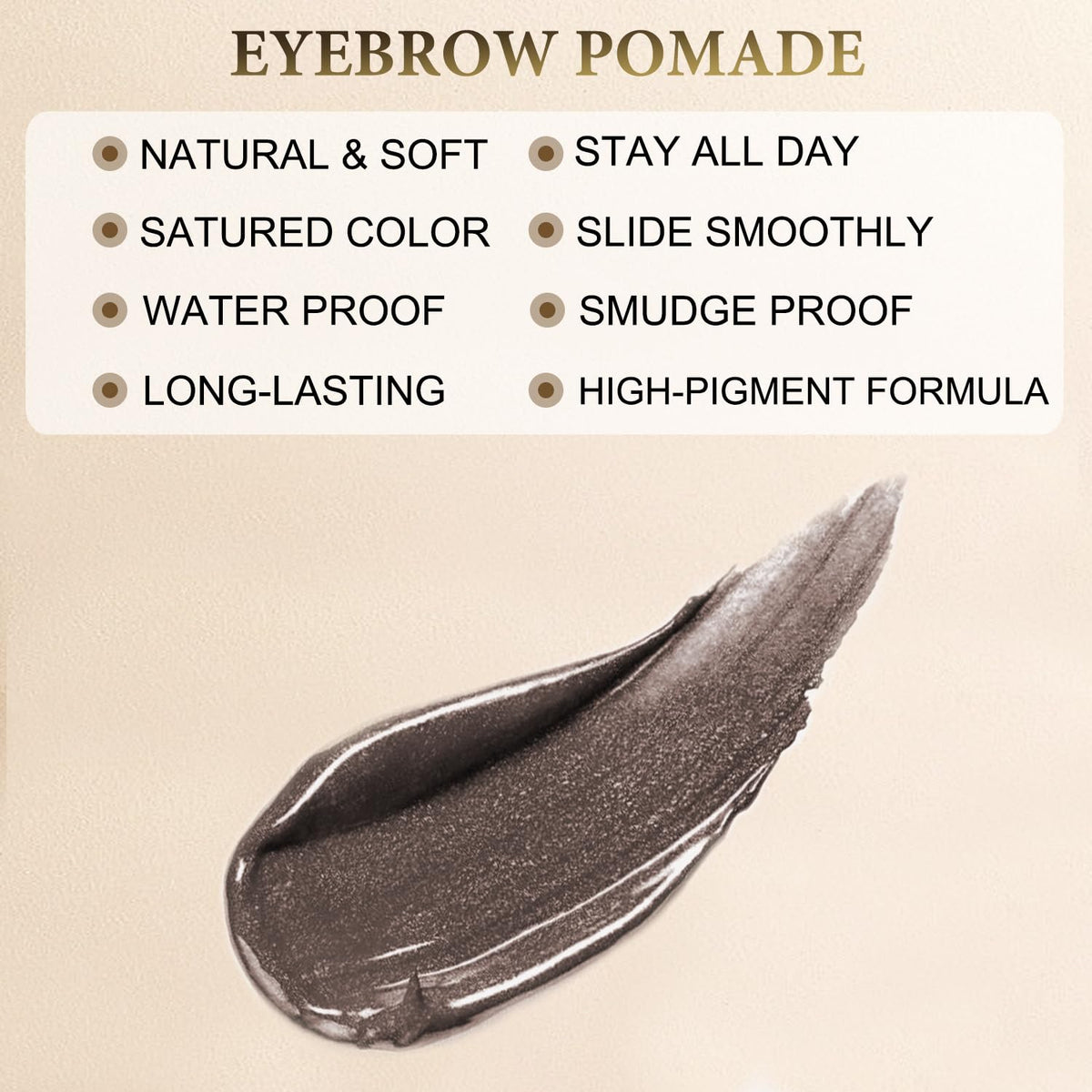 LAVONE Brow Pencil in Dark Brown with retractable tip