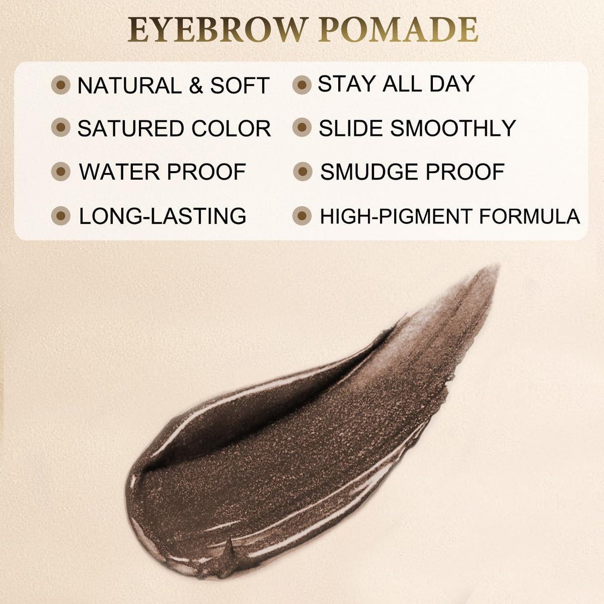 LAVONE Dark Brunette Eyebrow Pomade in container