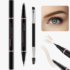 LAVONE dual-ended eyebrow brush included in the kit