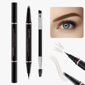 LAVONE dual-ended eyebrow brush included in the kit