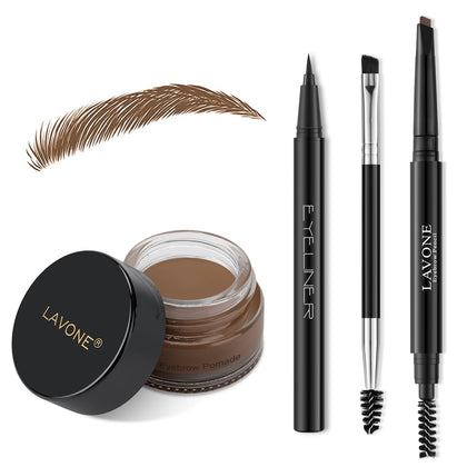 LAVONE Eyebrow Kit with pomade, pencil, and eyeliner in packaging