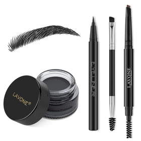 LAVONE Eyebrow Makeup Kit contents including pomade and pencil