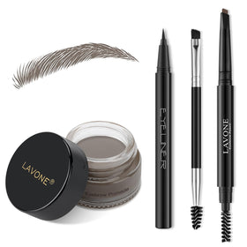 LAVONE Eyebrow Makeup Kit including brow pencil, pomade, and eyeliner