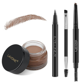 LAVONE Eyebrow Makeup Kit including brow pencil, pomade, and eyeliner