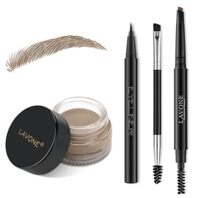 LAVONE Eyebrow Makeup Kit with pomade and pencil in ash blonde
