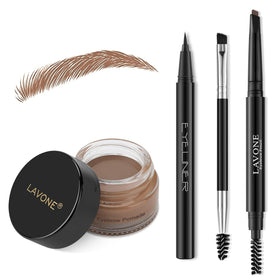 LAVONE Eyebrow Makeup Kit with pomade, pencil, and eyeliner