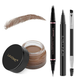 LAVONE Eyebrow Pen Kit front view with eyebrow pencil and pomade