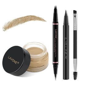 LAVONE Eyebrow Pen Kit including brow pencil, pomade, and brush