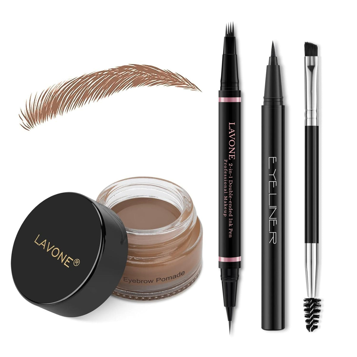 LAVONE Eyebrow Pen Kit with microblading pencil and pomade