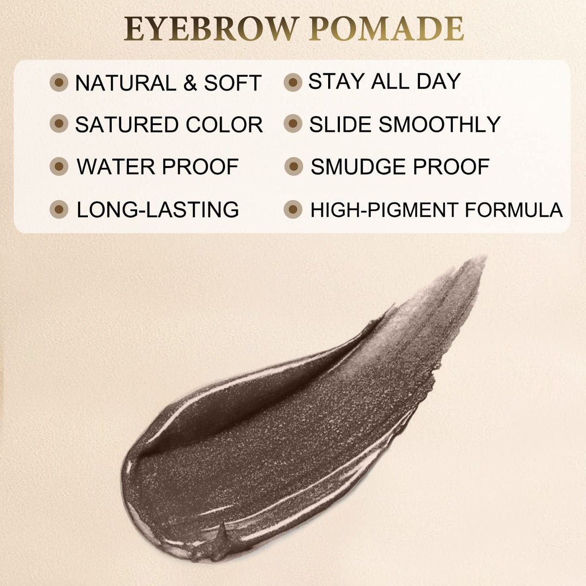 LAVONE waterproof eyebrow pomade dark brown application