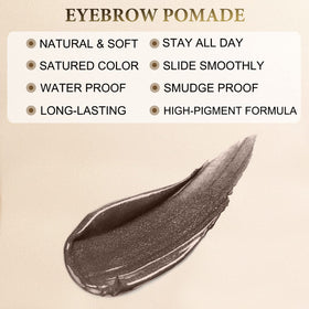 LAVONE waterproof eyebrow pomade dark brown application
