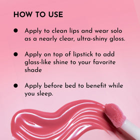 Lawless Candy Sky lip gloss on a makeup vanity