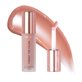 LAWLESS Forget The Filler Lip Plumper Gloss front view in Nudie Pink